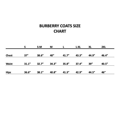 burberry women's size chart|burberry trench coat size chart.